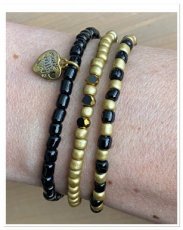0005 armband set black brons 0005 armband set black brons
