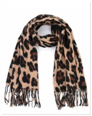 0008 sjaal leopard Camel